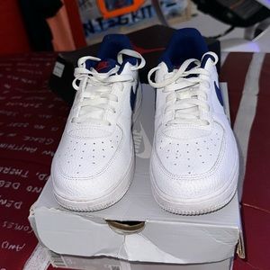 Boys airforce 1 red white blue low tops